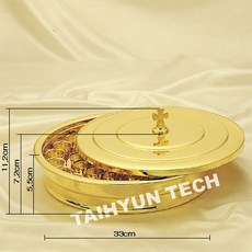 금 성찬기 D-45 (밑판+뚜껑+금컵 세트), 단품