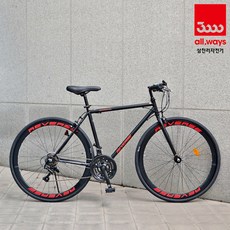 삼천리자전거 무료완전조립 시마노 21단 도시형 하이브리드 자전거 리버스H, 블랙-레드