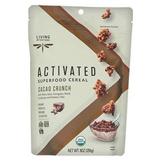 Living Intentions Organic Cacao Crunch Superfood C Living Intentions 유기농 카카오 크런치 슈퍼푸드 시리얼 9온스 - 케이스, 1개, 255g
