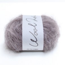 다루마 DARUMA 뜨개실 울모헤어 Wool Mohair 1팩 5볼, 5 (charcoal), 5개