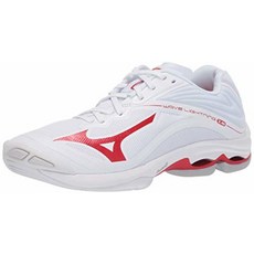 Mizuno 여성용 웨이브 라이트닝 Z6 배구화 화이트-네이비