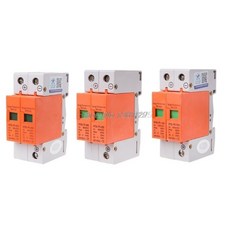 DC 1000V 500V 20KA 40KA 2 P 2 극 SPD 하우스 서지 보호기 보호 저전압 피뢰기 장치 HYS4 PV 1000 35mm 딘 레일 회로 차단기, DC 500V