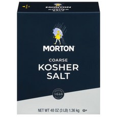 Morton Kosher Salt Coarse 몰튼 코셔 솔트 굵은 소금 1.36kg, 1팩