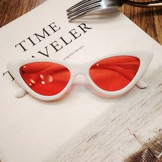 헬시윙 선글라스 스트리트 클래식 FF 같은스타일 흑백 색깔 삼각 고양이눈 여성 레퍼드 캣 귀 태자