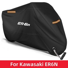 야외 스쿠터 UV 보호대 먼지 커버 ER6N ER 6N 2006 2016 2013 2014 2015 방수 오토바이, M For 160180cm, Black, 1개