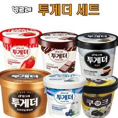 투게더 세트 프로즌요거트 그라시아 딸기 흑임자 초코 아이스크림, 1개, 900ml