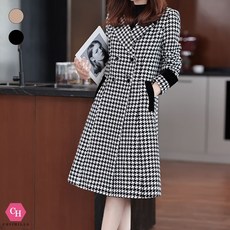 VOV 와이드 벌룬 핏 더블 코트 7153416004
 시크힐즈 체크 더블 정장핏 모직코트 01233