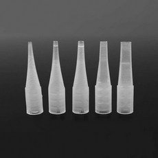 50 개 클리어 화이트 눈썹 문신 바늘 팁 영구 메이크업 문신 노즐 캡 일회용 1R / 3R / 5R / 5F / 7F (3R, 1