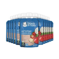 거버 이유식 내추럴 포 베이비 스트로베리 바나나 Gerber Baby Food Pouches Toddler 12+ Months, -, 1개