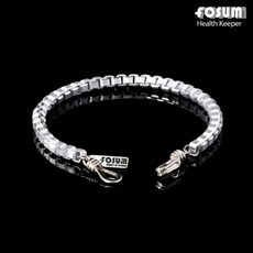 fosum 마그네슘 건강팔찌 6.5인치 남녀공용 스포츠팔찌, 1개