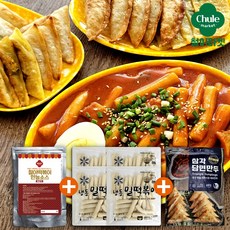 철이떡볶이 만능소스 매운맛(200g)+밀떡(200g)4팩+삼각 당면만두(600g), 1세트, 1.4kg