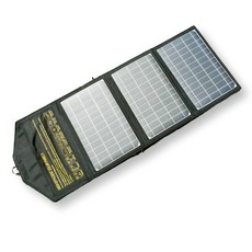 래빗아일랜드 휴대용 태양광 패널 접이식 무설치 미니 태양열 충전기 판넬 전지 집열판 가정용 캠핑용, QC3.0 고속충전 60w