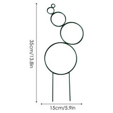 묘목지주대 과수받침대 화분에 심은 식물용 소형 격자 지지대 파일 프레임 덩굴 등반 브래킷 로드 거치대 과수원 정원 분재 도구 1개181850, Green
