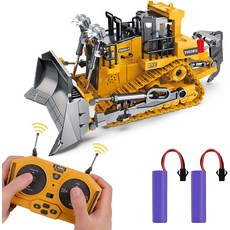 V&amp;V.Fashyi 2.4Ghz Bulldozer Toys for 3 4 5 6 7 8 Year 9 Channel Remote with Lights &amp; Sound, 한개옵션0, 1개