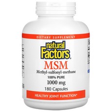 내추럴팩터스 MSM 1000mg 180정 Natural Factors, 1개