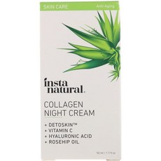 인스타네츄럴 InstaNatural 콜라겐 나이트 크림(Night Cream) 50 ml(1.7 fl oz) 크림, 1개