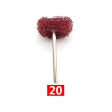 미니 와이어 브러시 휠 컵 황동 스틸 세트 생크 파워 드레멜 로터리 도구 연마 버퍼 2.35mm 1 개, 20