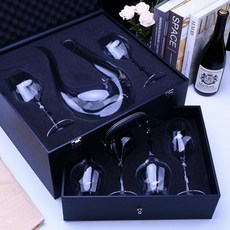 홈카페 와인잔 와인글라스 양주잔 마이 허비 레드 와인 유리 크리스탈 유리 잔 위스키잔, 더블 레이어 6 레드 와인 잔 U 자형 디켄터 가
