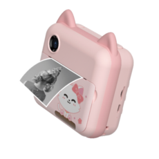 하이라라 어린이 프린트 카메라 32g포함, 큐티캣 (핑크)