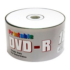 와이드프린터블 프리미엄 DVD-R 16배속 4.7GB 벌크50매 가정용 사무용