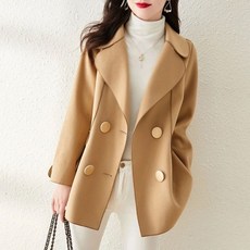 여자 라운드넥 트위드 재킷 우먼 긴소매 코트 자켓 하객룩