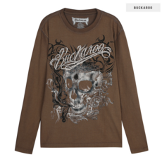 버커루 PREMIUM 남성 16수 SKULL/ROUND R넥티(B173TS393P)