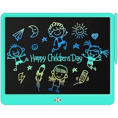 TIMMY LCD Writing Tablet Drawing Board 15인치 쓰기 태블릿 컬러풀한 어린이용 낙서 패드 어린이 조기 교육용 태블릿 대여, 단일옵션
