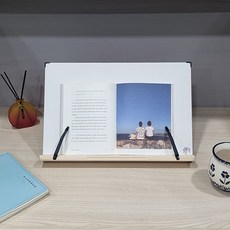 위즈독서대 아이디얼 독서대 40M1 휴대용 1단독서대 각도조절 책받침대 인강용, 화이트