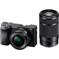 소니 미러리스 일안 α6400 더블 줌 렌즈 킷 SELP1650 F3.5-5.6+SEL55210 F4.5-6.3 SEL55210 블랙 ILCE-6400Y B[망원 렌즈 부착 킷]