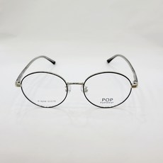 동그리 안경 메탈 안경테 블랙실버 POP 6258 51