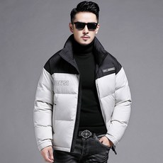 구스다운 남 겨울 숏 도톰한 보온 방수 방한 트렌치코트 캐주얼 상의 아빠룩