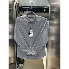 [예작]남성 와이셔츠 스트라이프 스트레치 슬림핏 긴팔 (YJ4FBS163BK) 백화점 아울렛 (4292047)
