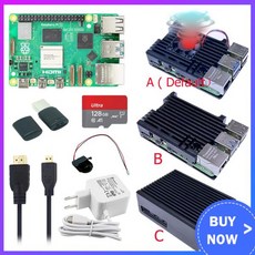 라즈베리 파이 5 4G 8 RAM 키트 케이스 32 TF 카드 전원 어댑터 비디오, 7.8GB RAM - 128GB TF Card, 1개