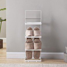 원목 철제 슬리퍼 실내화 거치대 3단 욕실화거치대 슬리퍼수납 거실화걸이, 블랙, 1개