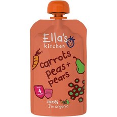 Ella's Kitchen 엘라스키친 Carrrots 피 앤 피어스 파우치 120g 4개, 1개