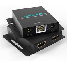 Fosmon HDMI Extender over Single Cat5/6/7 케이블 최대 164-230ft / 50-70m 스플리터Auto EQ POC to Ethernet IR, Fosmon HDMI Extender over Sing, 1개