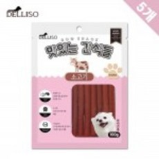 리빙이프 맛있는간식들 반려견간식 100g 소고기져키 5개