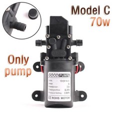 양수기 펌프 순환 모터 고압 다이어프램 자체 프라이밍 EU 전원 공급 장치 6A 파이프 DC 12V 130PSI 분당 6L 70W 72W 220V, 1개, 5) Only C pump