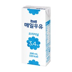 매일유업 매일우유 멸균우유 오리지널, 200ml, 12개