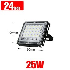 야외 조명 정원등 무대 경기장 LED 투광 벽 220V 블랙/화이트 바디 램프 거리 IP65 방수 정원 스포트라이트 50W 100 W 150W, 25W Black Body, Cold White Light, 2) 25W Black Body Warm Light