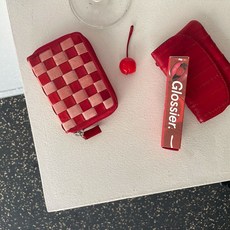 더블쿼츠 Checker board card wallet (체커보드 카드지갑) Cherry bomb