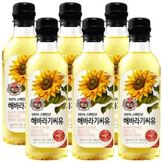 백설 해바라기유, 500ml, 6개