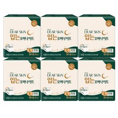 생리대 입는 오버나이트 특대형 8개입 X 6팩 사이즈(L) 105이상 디어스킨, 6개