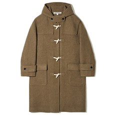 파르티멘토코트 커플 캐주얼 겨울 울 롱자켓 남성 여성 후드 더플 브라운 아우터 RB309