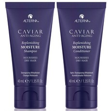 알터나 캐비어 안티에이징 보충 수분 모발 관리, 샴푸&컨디셔너 세트, 1.35 Fl Oz(2팩), 2개, 40ml