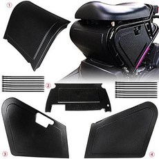 Honda Ruckus / Zoomer NPS50 모델 용 좌석 보관함 검정색 바디 패널 아래
