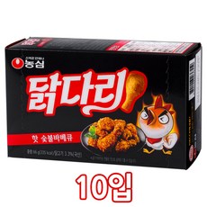 농심 닭다리 핫숯불바베큐 66g x 10개, 1