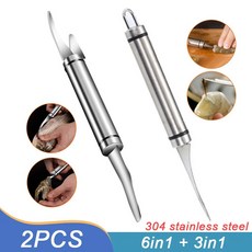 스테인레스 스틸 빠른 새우 필러 6 in 1 생선 칼 절단 긁기 파기 다기능 주방 도구, 7.6 in 1 and 3 in 1, 1개