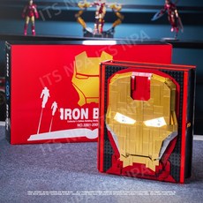 아이언북 레고 IRON BOOK 아이언맨 피규어 중국호환레고 헐크버스터, 아이언맨 피규어 50개 세트 (베이스 포함)