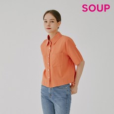 숲 사이드 셔링 반팔 블라우스 SZ7SS82 - soup블라우스